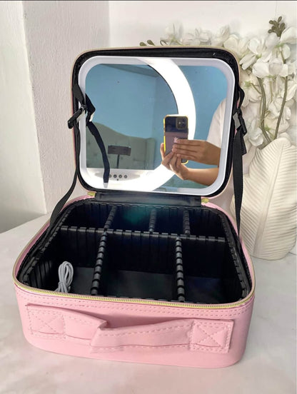 Maletín LED con maquillaje